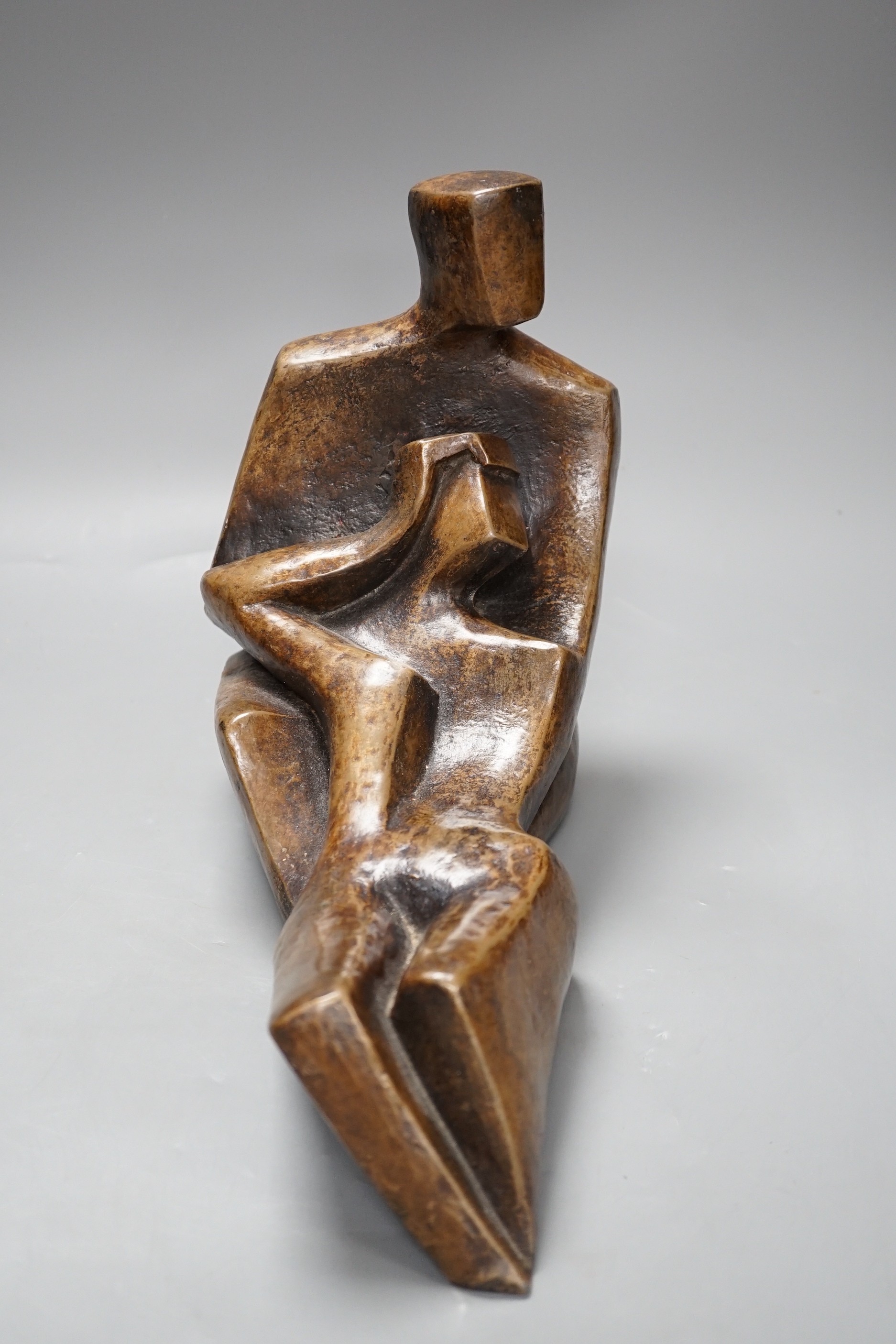 Diane L. Rogoff - a limited edition bronzed resin abstract sculpture. 25cm high